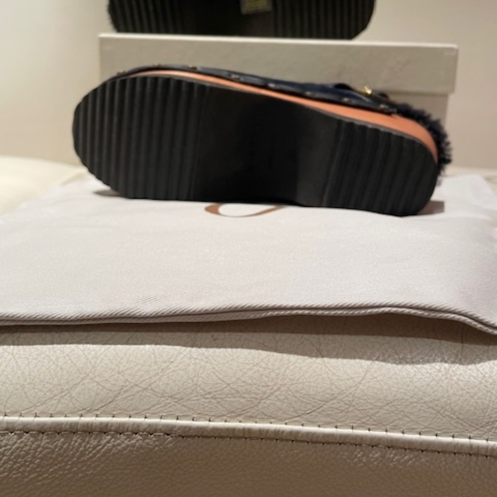 M.Gemi Greta Backstrap With Shearling Clog - Size… - image 4